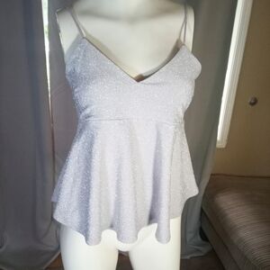 Wild Fable Purple Asymmetrical Peplum Camisole